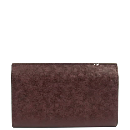 Mulberry Wallet Amberley Clutch in Oxblood, Calfskin Leather — Back View