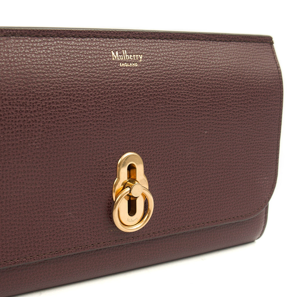 Mulberry Wallet Amberley Clutch in Oxblood, Calfskin Leather — Alternate View 13