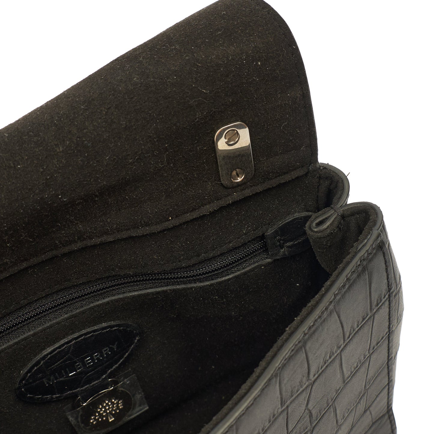 Mulberry Cross Body Lily in Black, Exotic Effect Leather — Alternate View 12