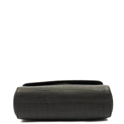 Mulberry Cross Body Lily in Black, Exotic Effect Leather — Alternate View 11