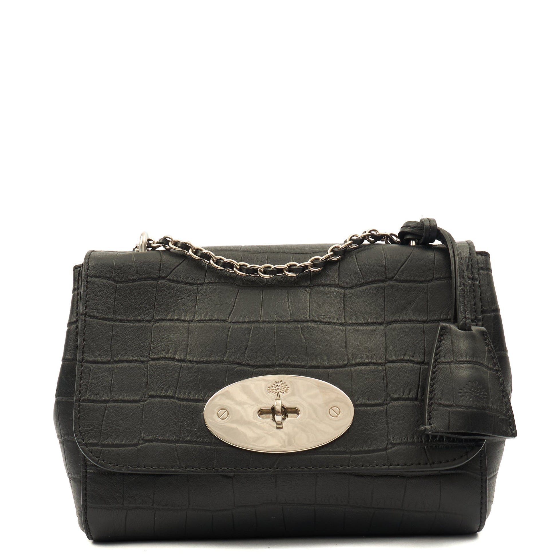 Mulberry Cross Body Lily in Black, Exotic Effect Leather — Alternate View 7