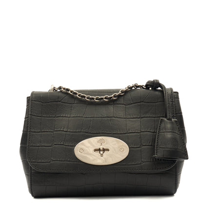 Mulberry Cross Body Lily in Black, Exotic Effect Leather — Alternate View 7