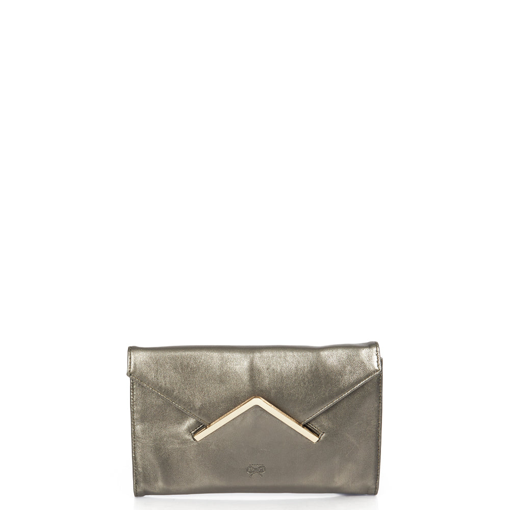 Anya Hindmarch Clutch in Metallic, Leather — Alternate View 7