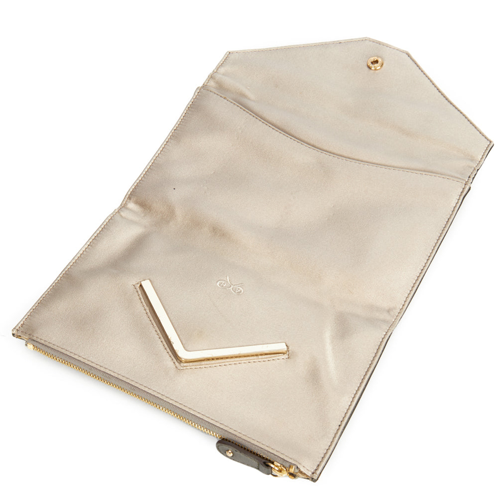 Anya Hindmarch Clutch in Metallic, Leather — Alternate View 12