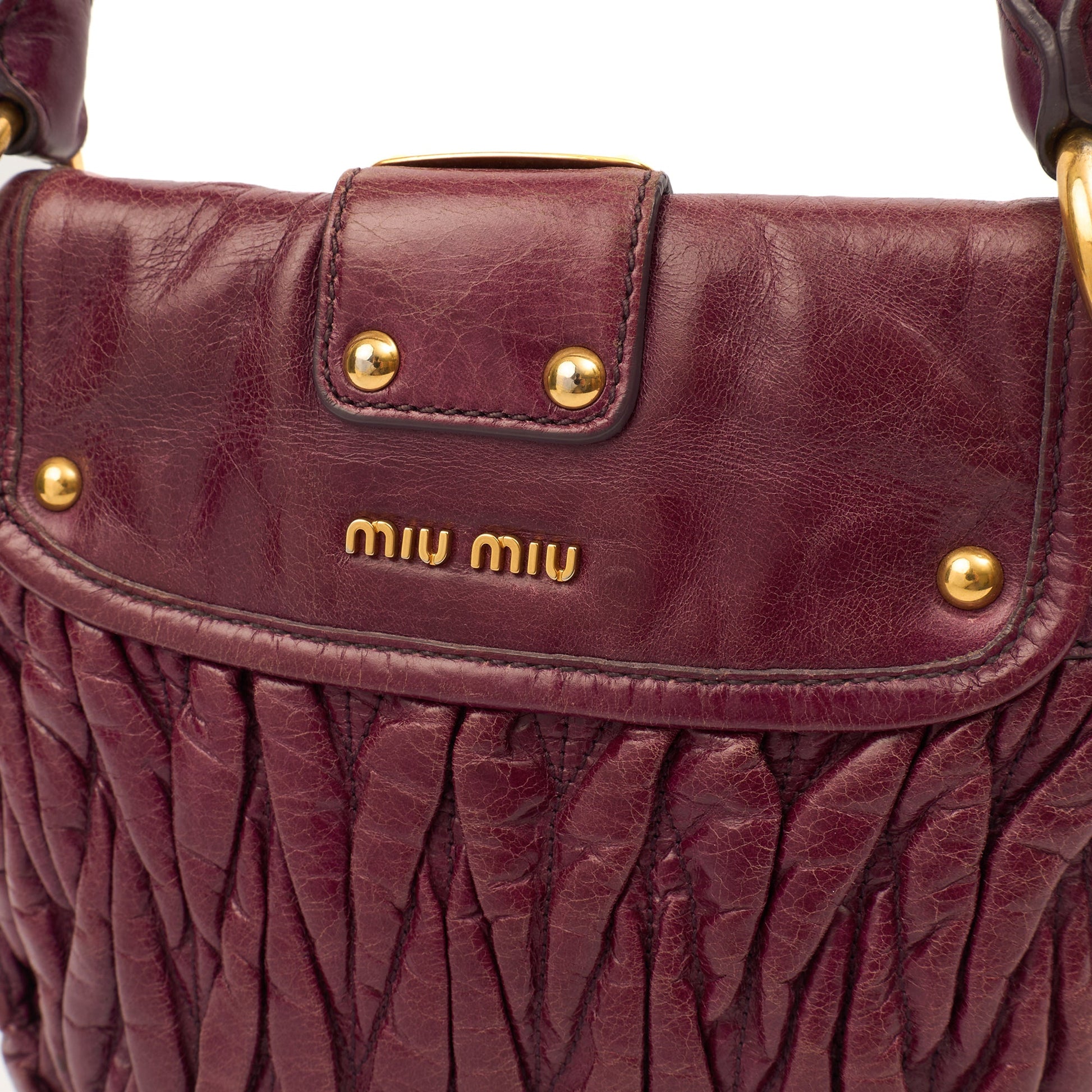 Miu Miu Shoulder Bag Coffer Shoulder Bag  in Purple, Leather — Alternate View 15