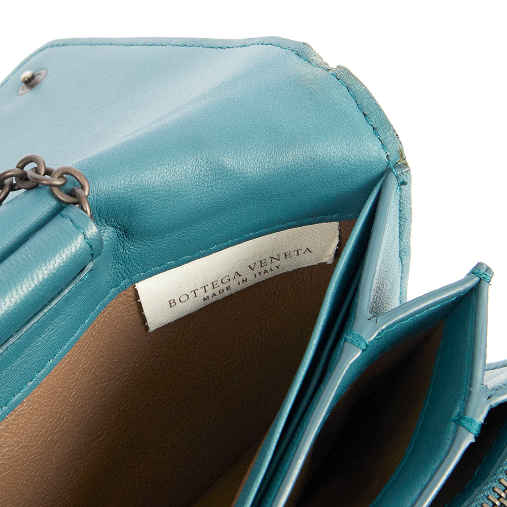 Bottega Veneta Cross Body Intrecciato Crossbody in Blue, Intrecciato Nappa — Alternate View 20