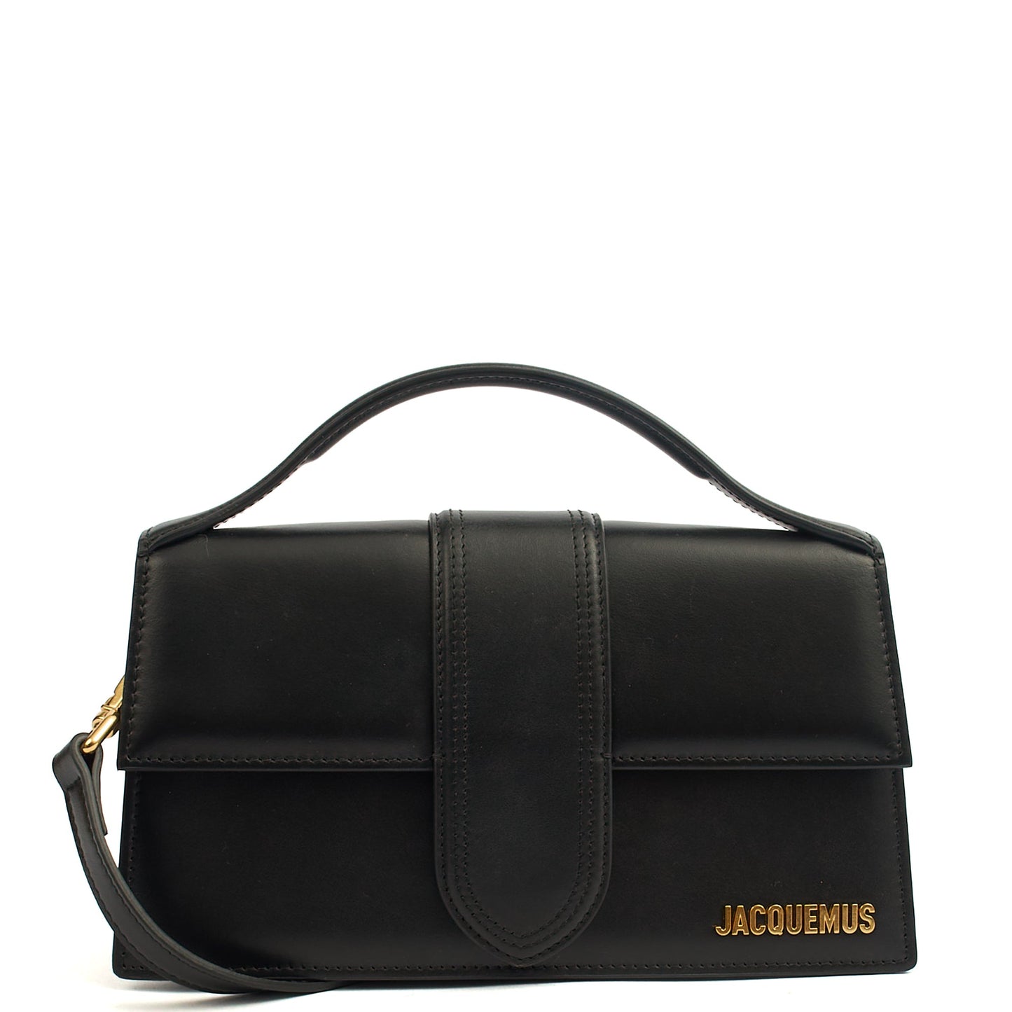 Jacquemus Cross Body Le Grand Bambino in Black, Leather — Front View