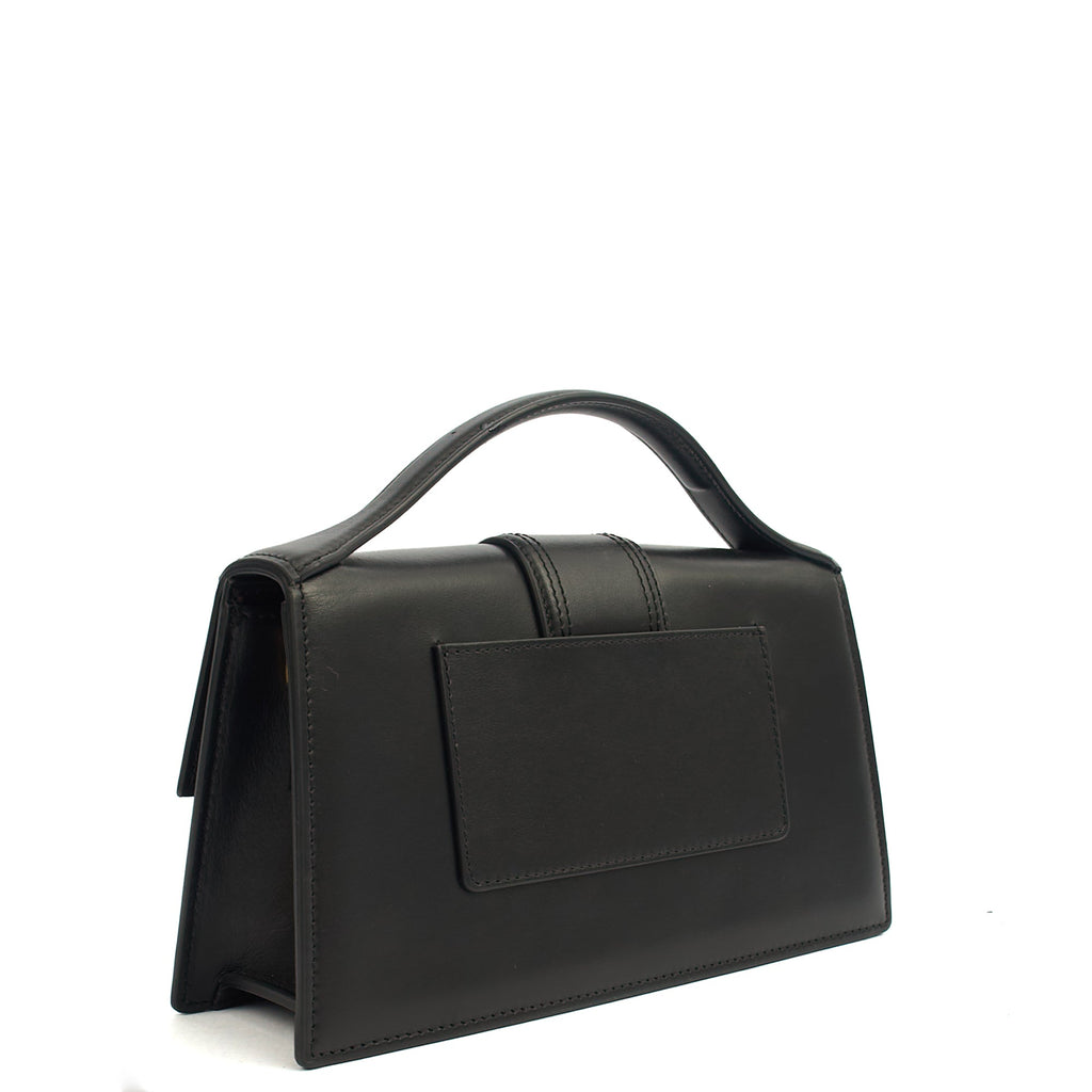 Jacquemus Cross Body Le Grand Bambino in Black, Leather — Back View