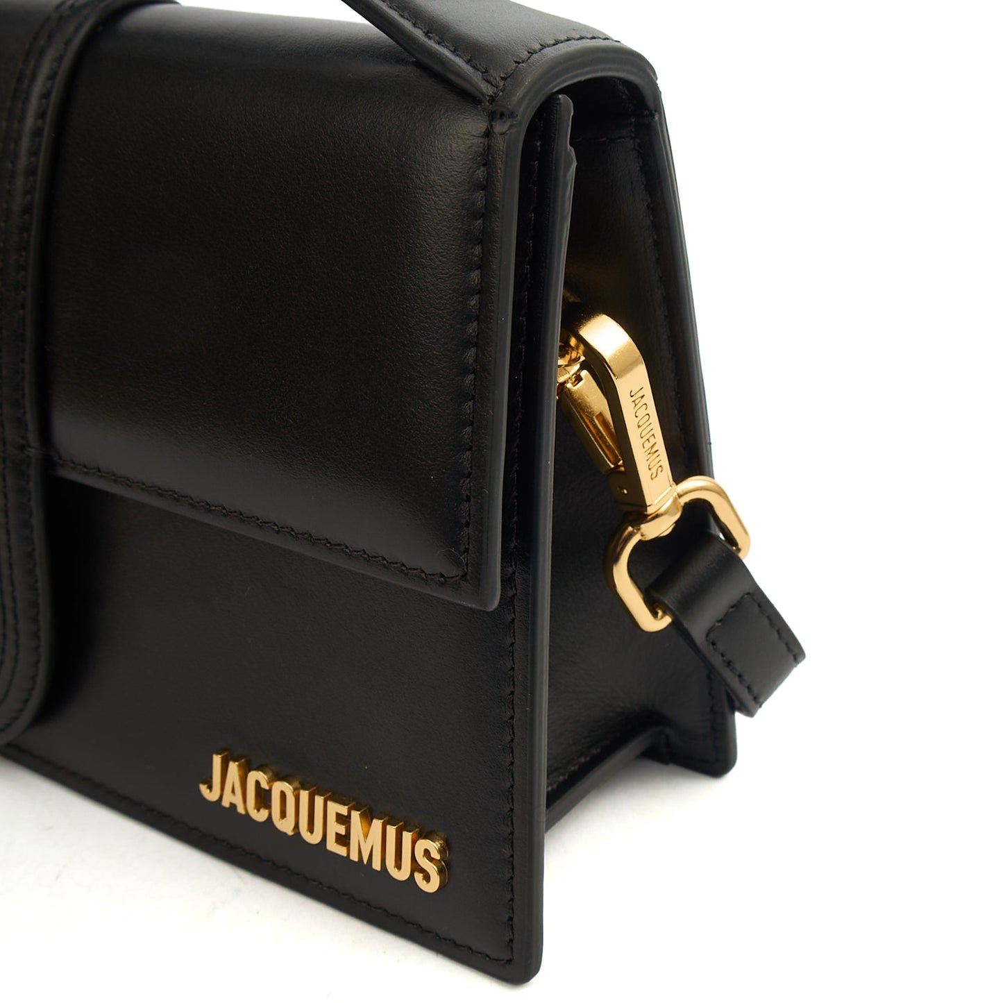 Jacquemus Cross Body Le Grand Bambino in Black, Leather — Side View