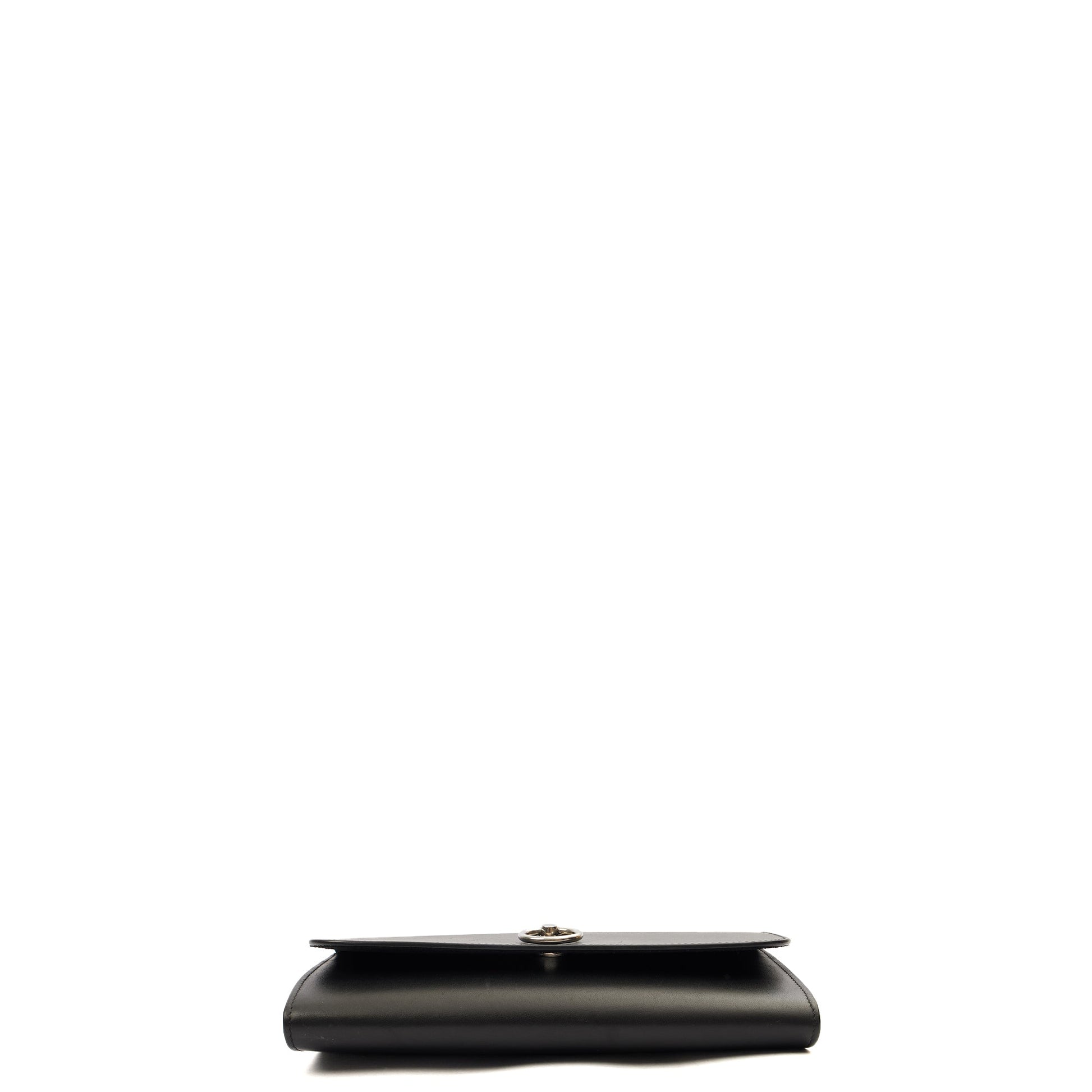Celine Purse Wallet in Black, Box Calfskin — Top View