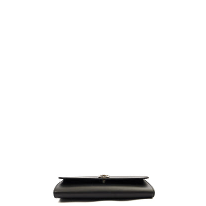 Celine Purse Wallet in Black, Box Calfskin — Top View