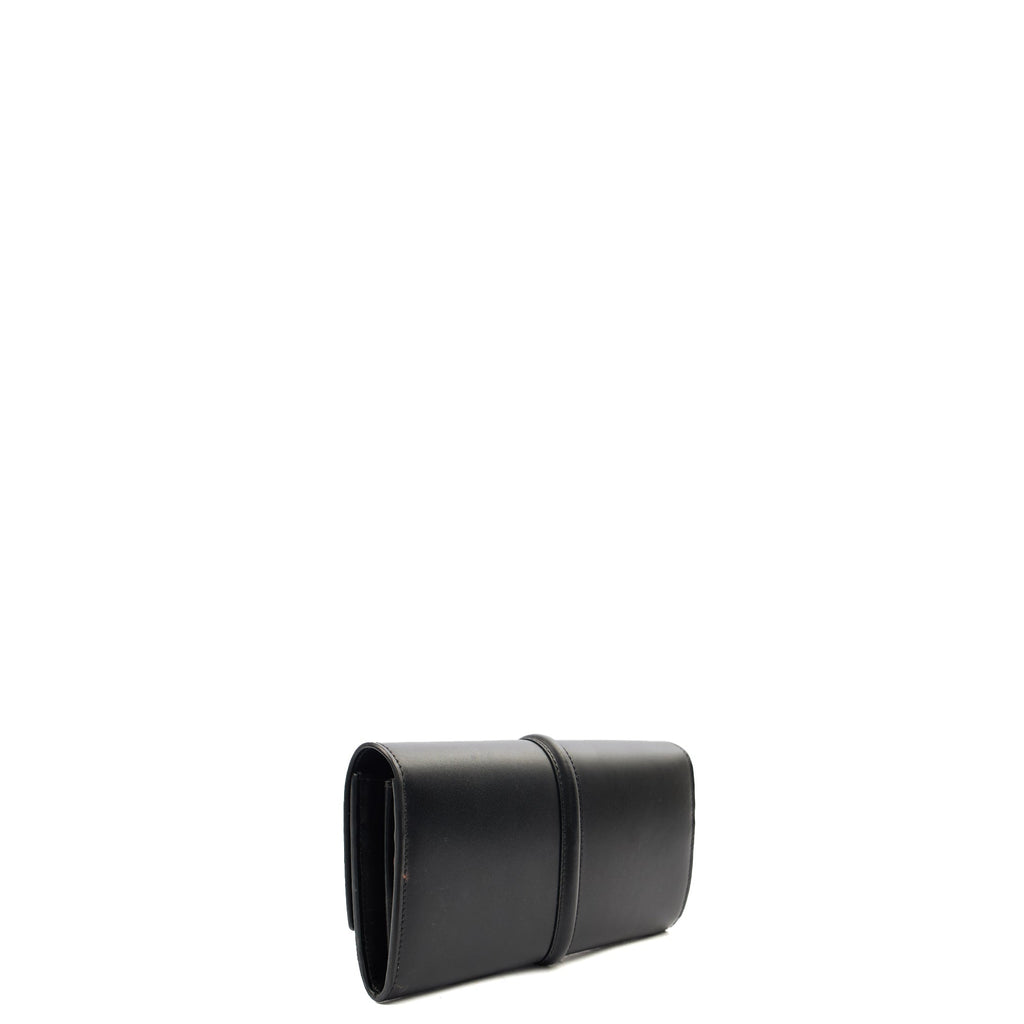 Celine Purse Wallet in Black, Box Calfskin — Side View