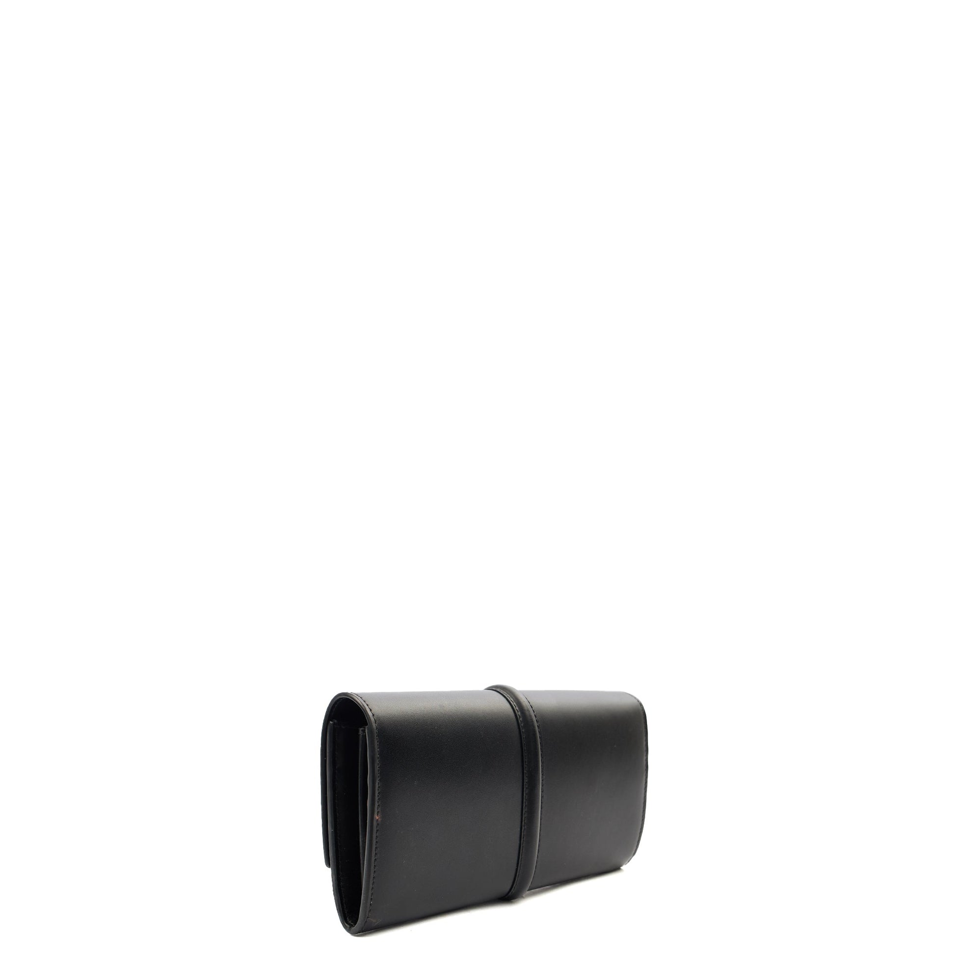 Celine Purse Wallet in Black, Box Calfskin — Side View