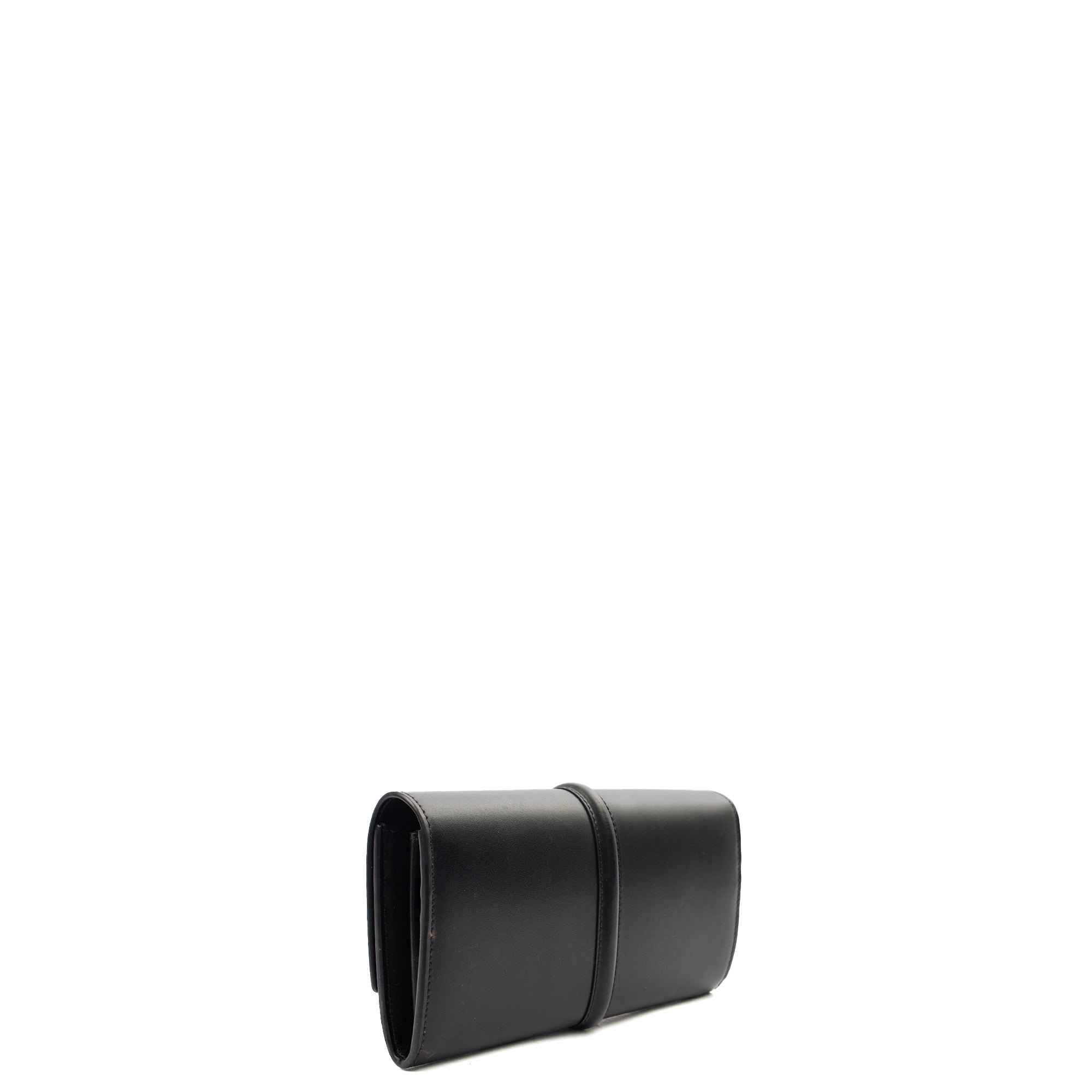 Celine Purse Wallet in Black, Box Calfskin — Side View