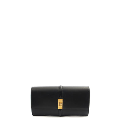 Celine Purse Wallet in Black, Box Calfskin — Front View