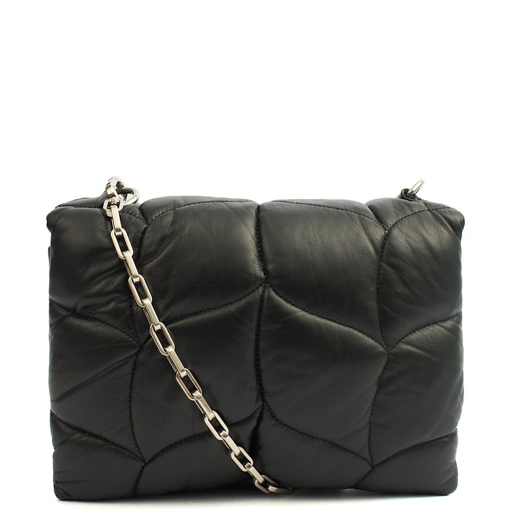 Mulberry Cross Body Little Softie in Black, Calfskin Leather — Back View