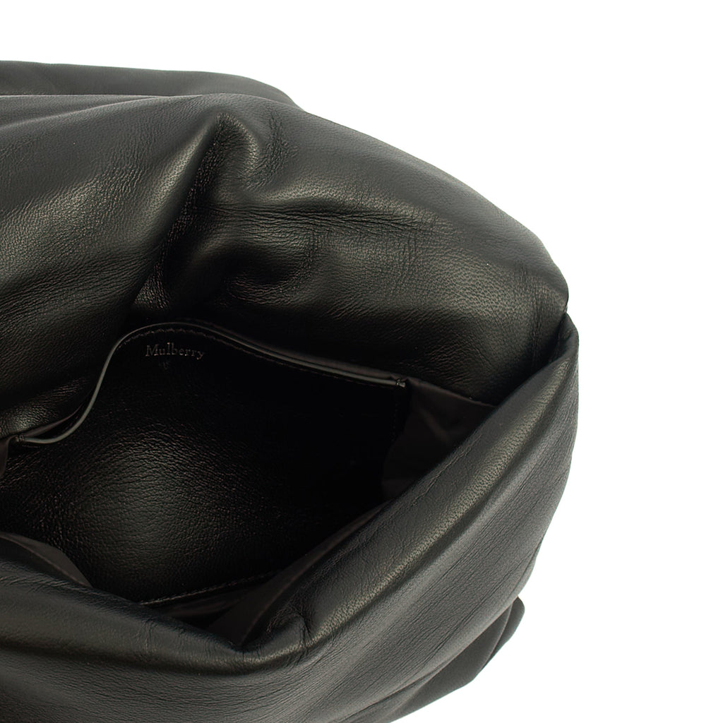 Mulberry Cross Body Little Softie in Black, Calfskin Leather — Detail View