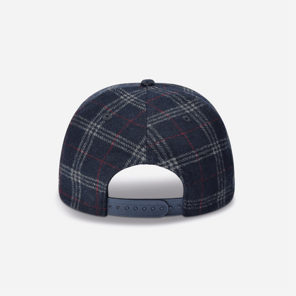 PLAID SCRIPT HAT — One size — Side View