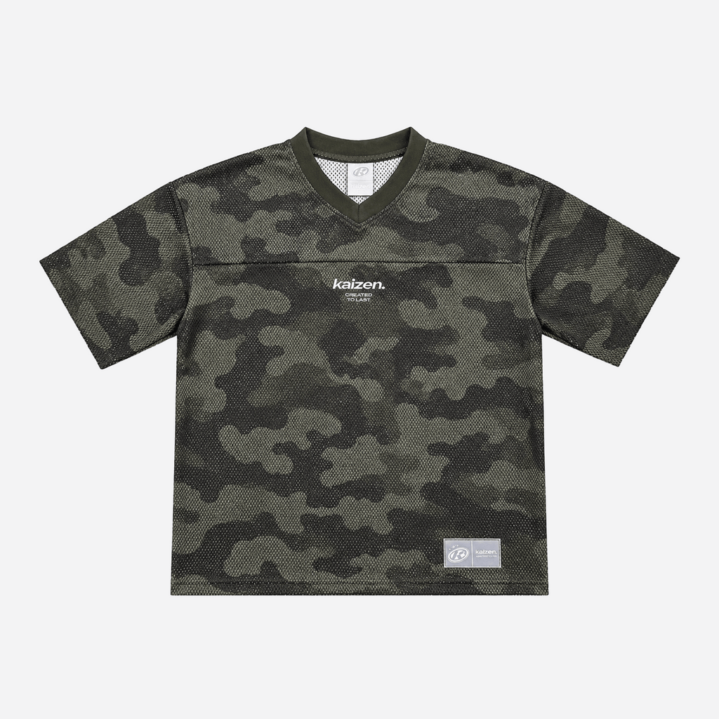 KAIZEN MARKET CAMO MESH JERSEY — XS — Front View