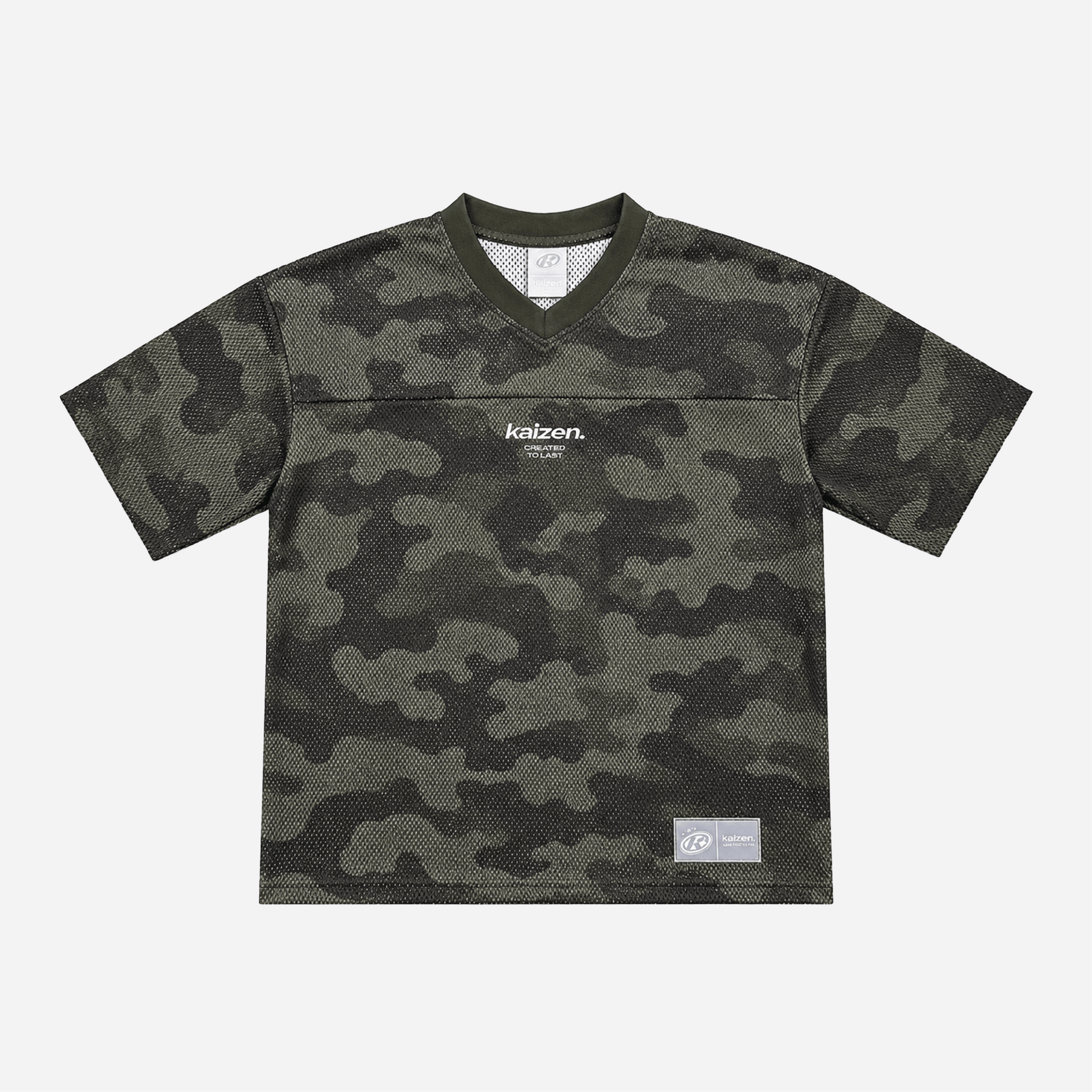 KAIZEN MARKET CAMO MESH JERSEY — XS — Front View