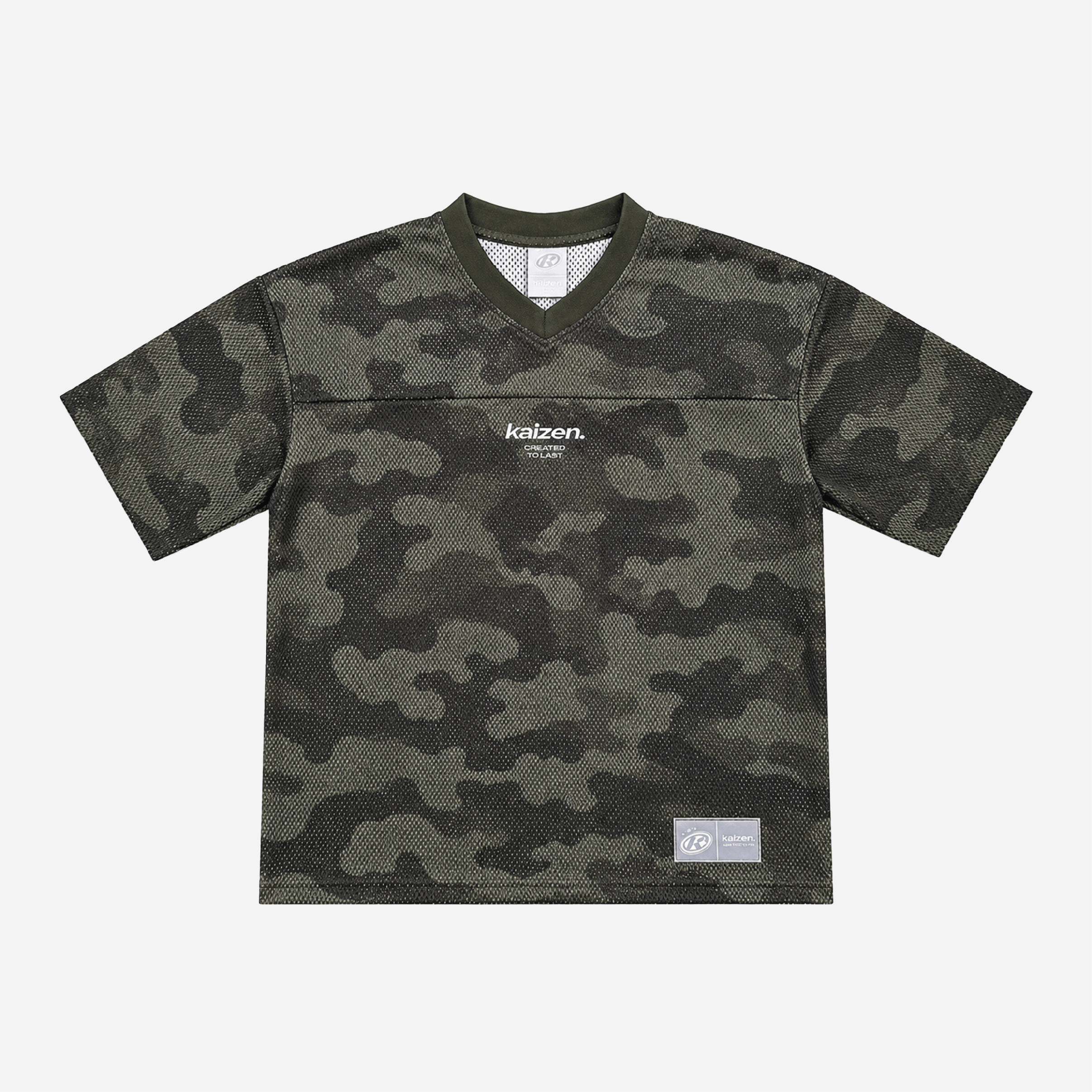 KAIZEN MARKET CAMO MESH JERSEY — XS — Front View
