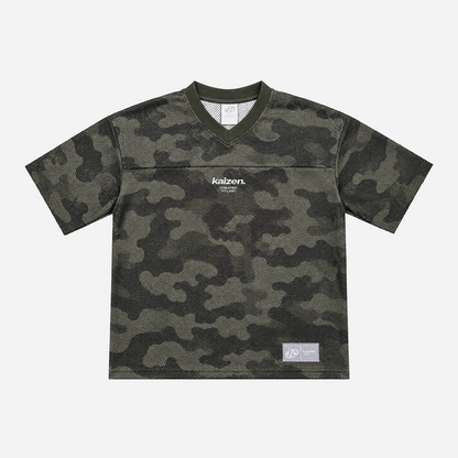 KAIZEN MARKET CAMO MESH JERSEY — XS — Front View