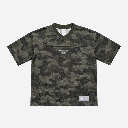 KAIZEN MARKET CAMO MESH JERSEY — XS — Front View
