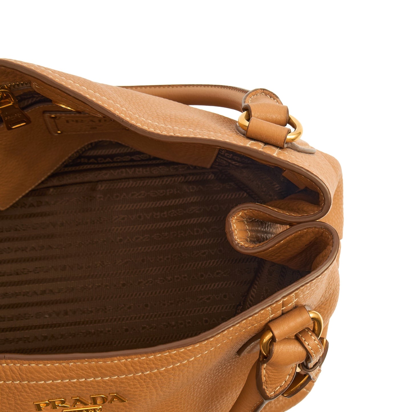 Prada Tote Vitello Daino Tote in Neutral, Calfskin — Alternate View 7