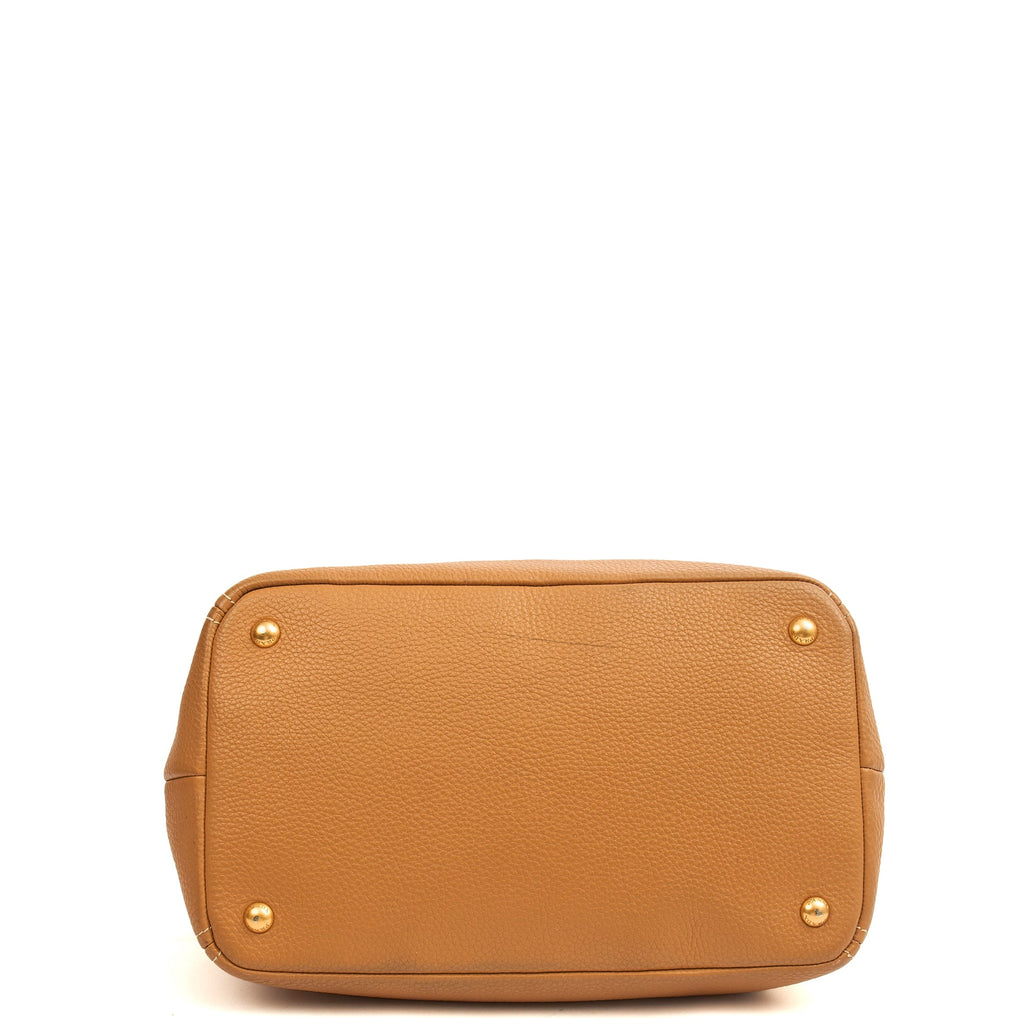 Prada Tote Vitello Daino Tote in Neutral, Calfskin — Lifestyle View