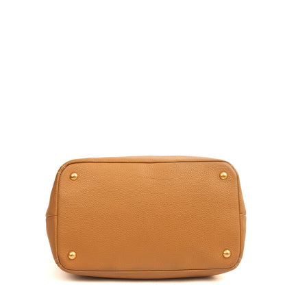 Prada Tote Vitello Daino Tote in Neutral, Calfskin — Lifestyle View