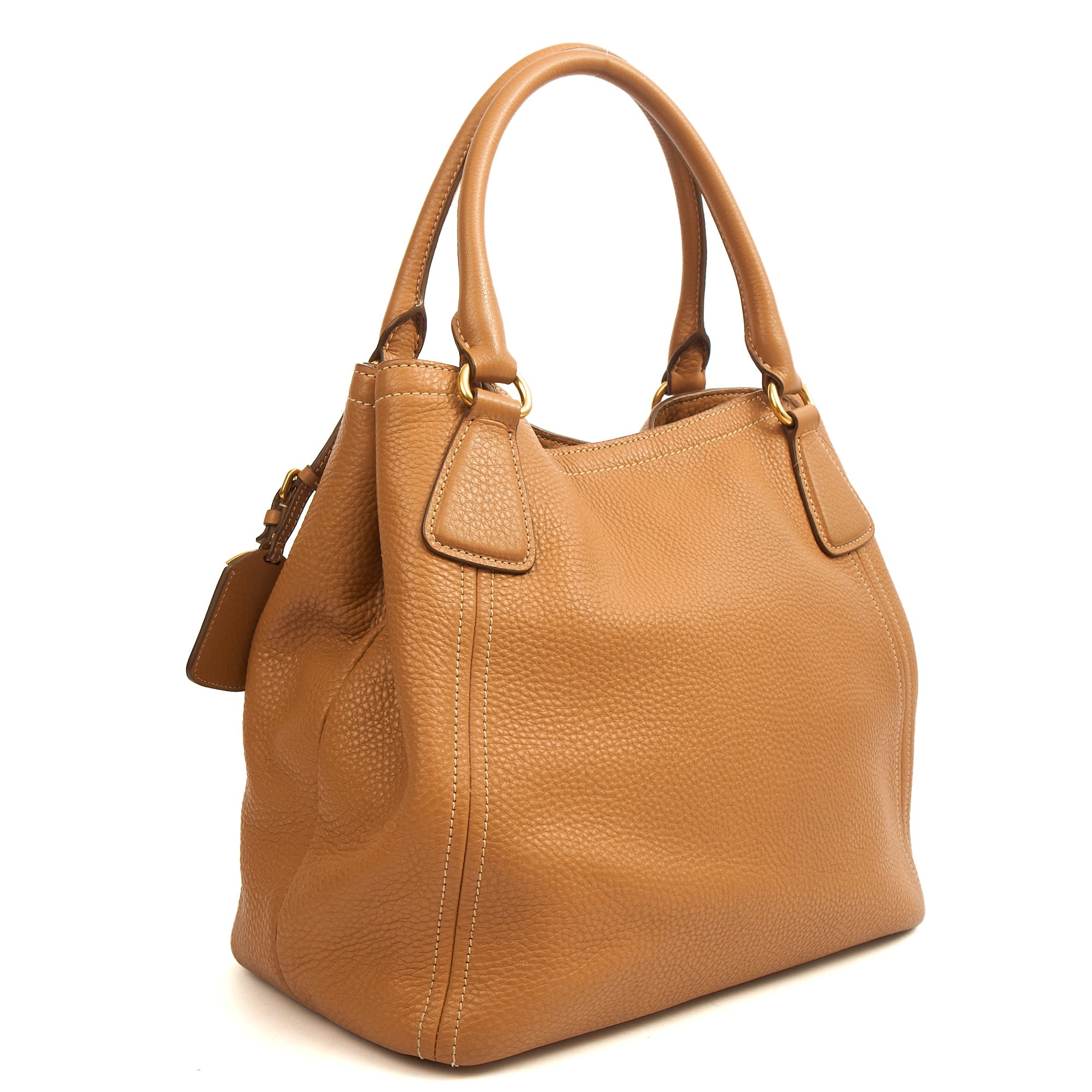Prada Tote Vitello Daino Tote in Neutral, Calfskin — Alternate View 10