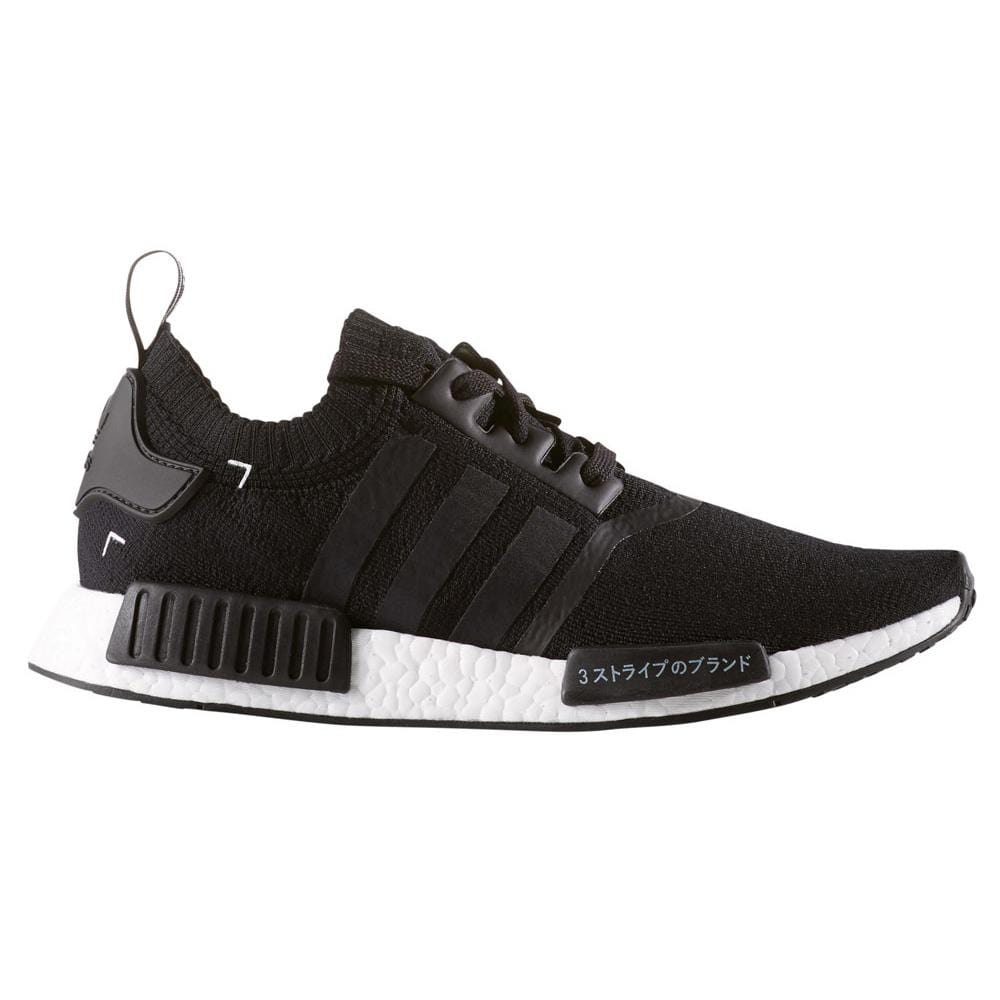Adidas NMD R1 Primeknit Core Black Japan Pack — UK 3.5 | EU 36 | US 4 — Lifestyle View