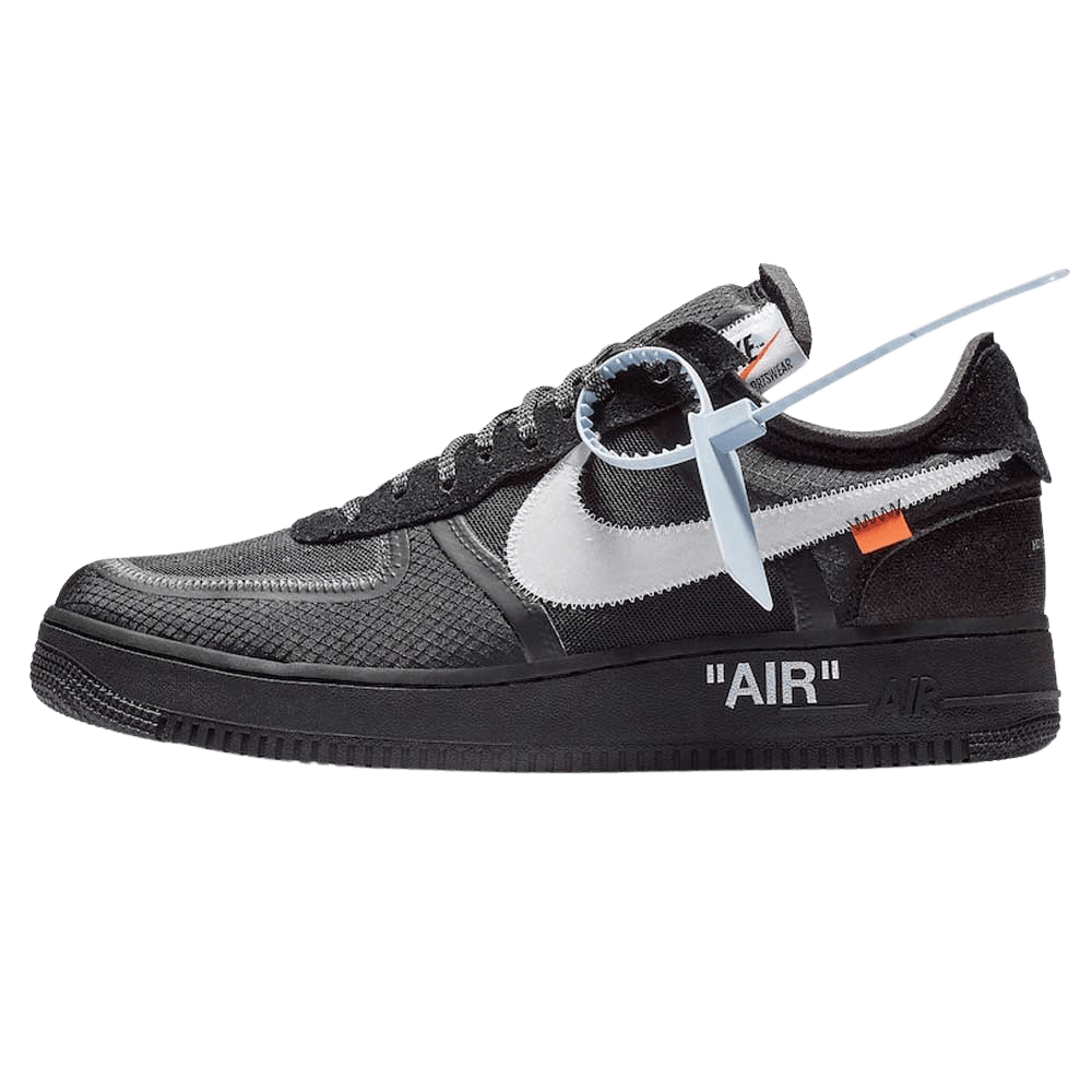 Off-White x Nike Air Force 1 Black — UK 3 | EU 35.5 | US 3.5 — Front View