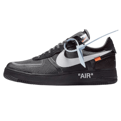 Off-White x Nike Air Force 1 Black — UK 3 | EU 35.5 | US 3.5 — Front View