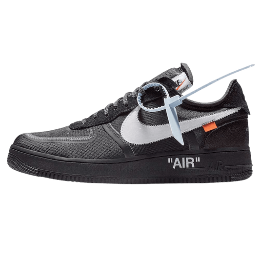 Off-White x Nike Air Force 1 Black — UK 3 | EU 35.5 | US 3.5 — Front View