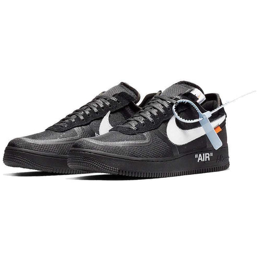 Off-White x Nike Air Force 1 Black — UK 3 | EU 35.5 | US 3.5 — Side View