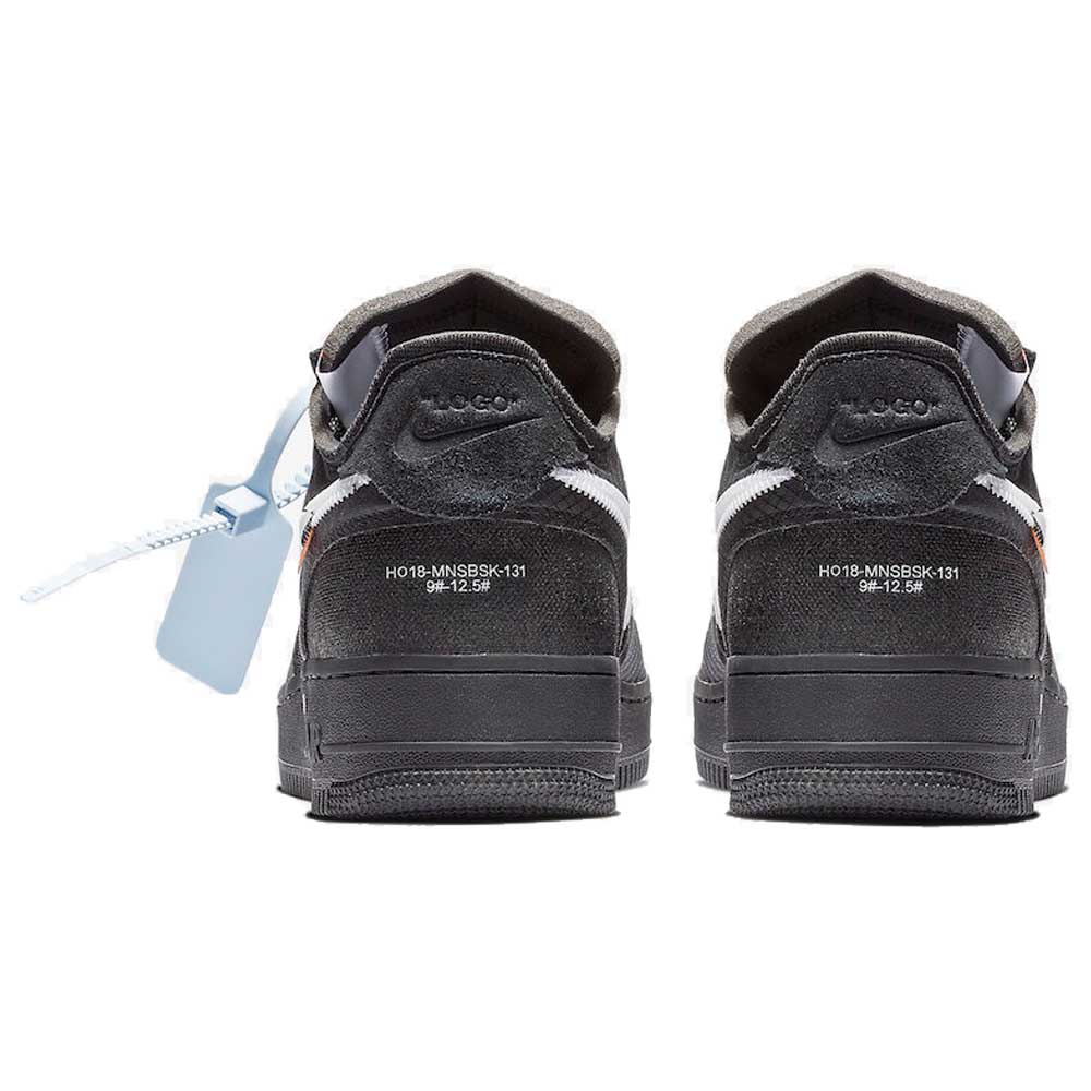 Off-White x Nike Air Force 1 Black — UK 3 | EU 35.5 | US 3.5 — Top View