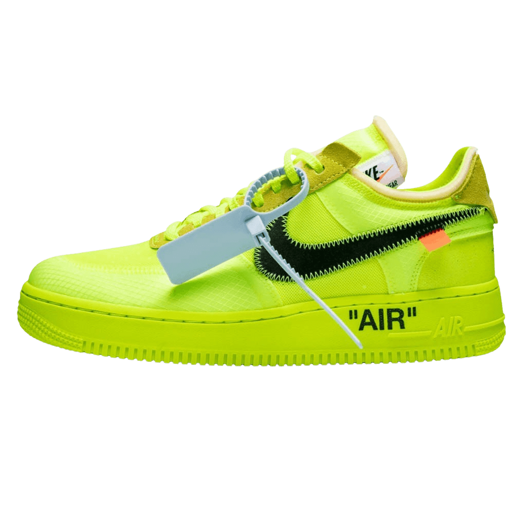 Off-White x Nike Air Force 1 Volt — 3 UK | 35.5 EU — Front View
