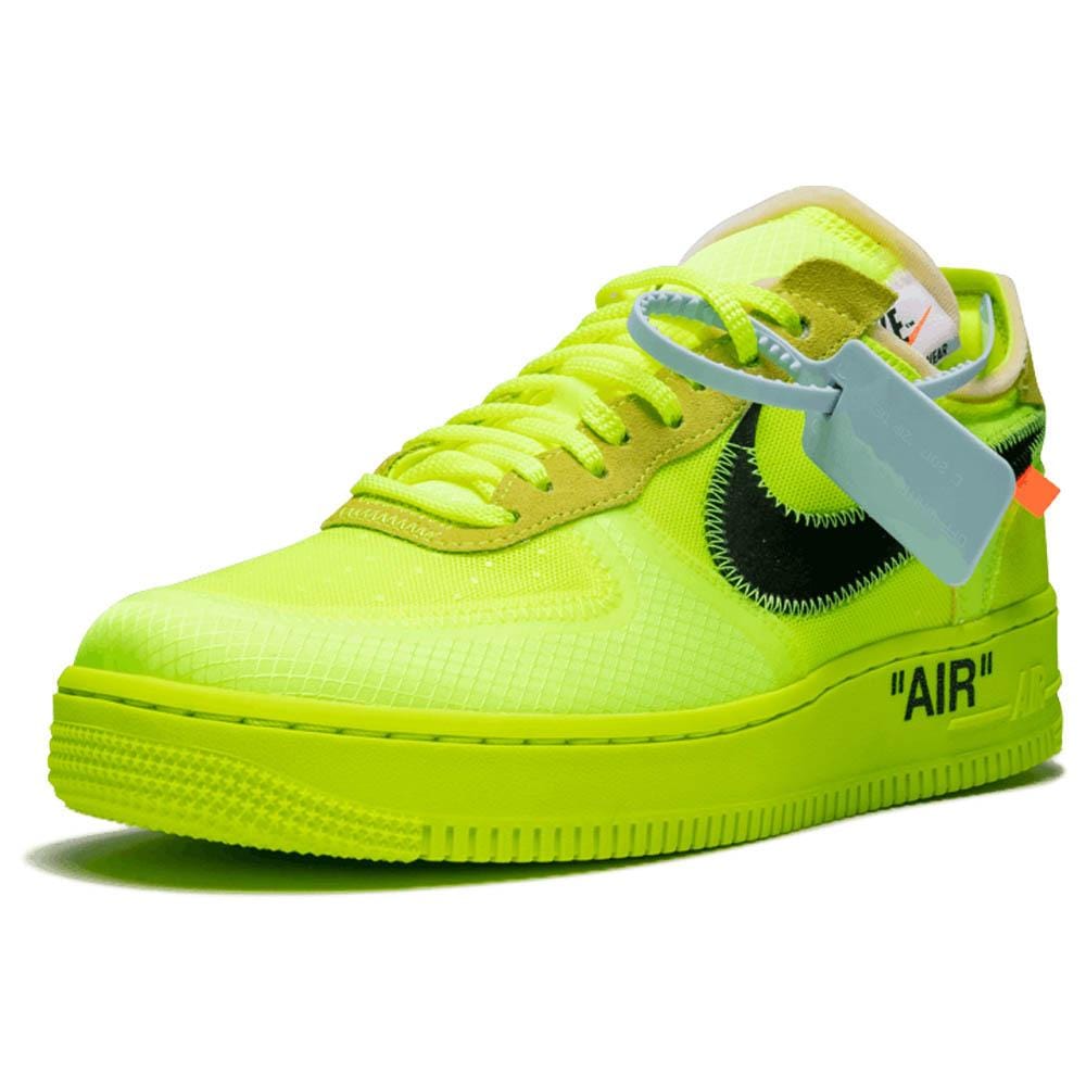 Off-White x Nike Air Force 1 Volt — 3 UK | 35.5 EU — Top View