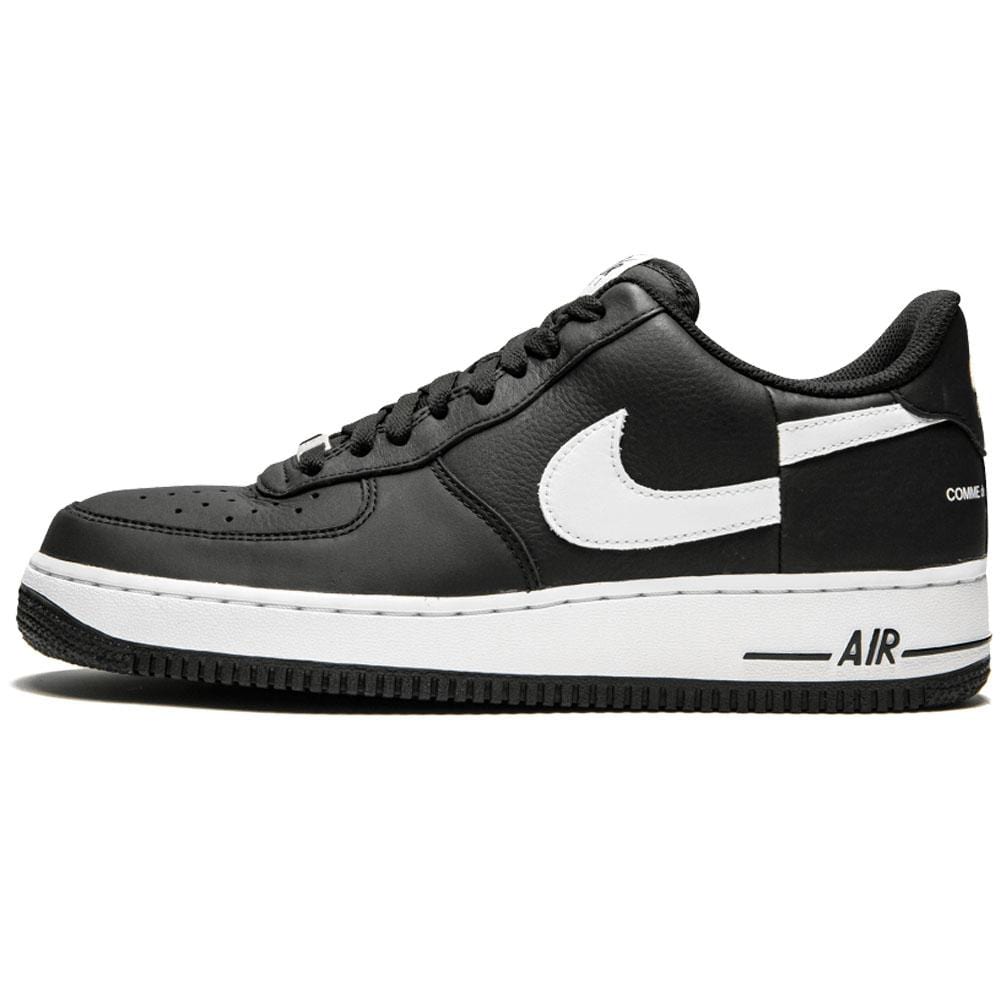Supreme x Comme des Garcons x Nike Air Force 1 Low Black White — UK 3 | EU 35.5 | US 3.5 — Front View