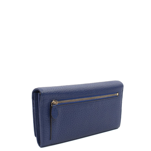 Mulberry Purse Wallet in Blue, Leather — Side View