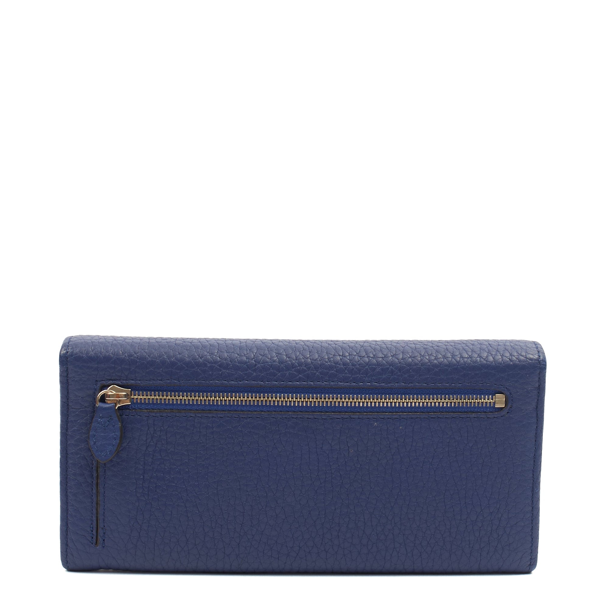 Mulberry Purse Wallet in Blue, Leather — Back View