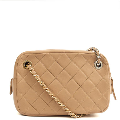 Chanel Cross Body Camera Bag in Neutral, Leather — Alternate View 12
