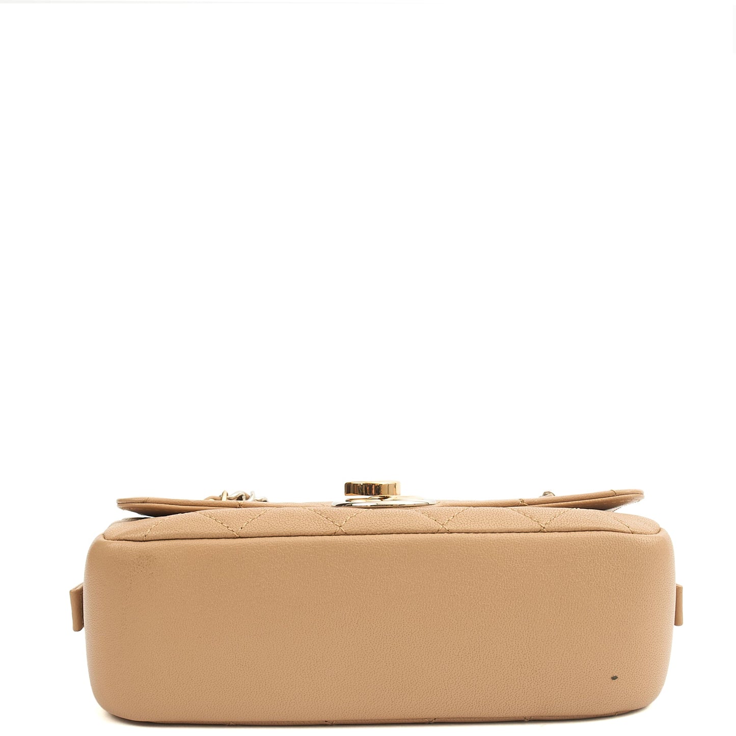 Chanel Cross Body Camera Bag in Neutral, Leather — Top View
