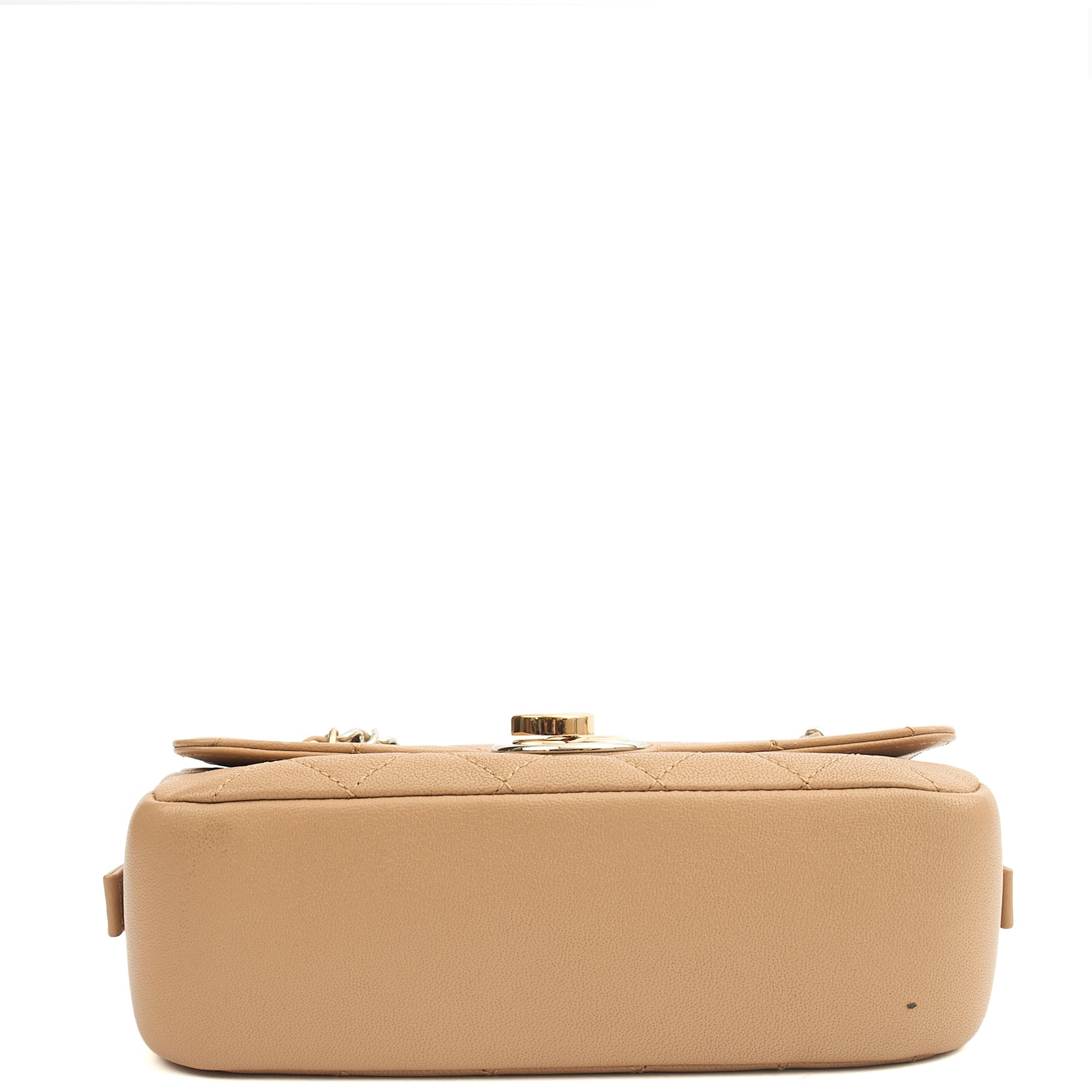 Chanel Cross Body Camera Bag in Neutral, Leather — Top View