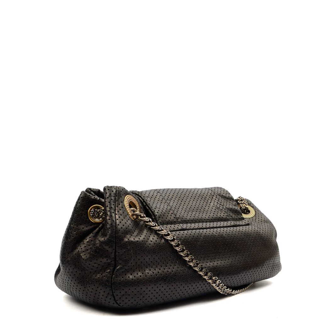 Chanel Shoulder Bag Reissue Accordion Flap in Black, Leather — Side View