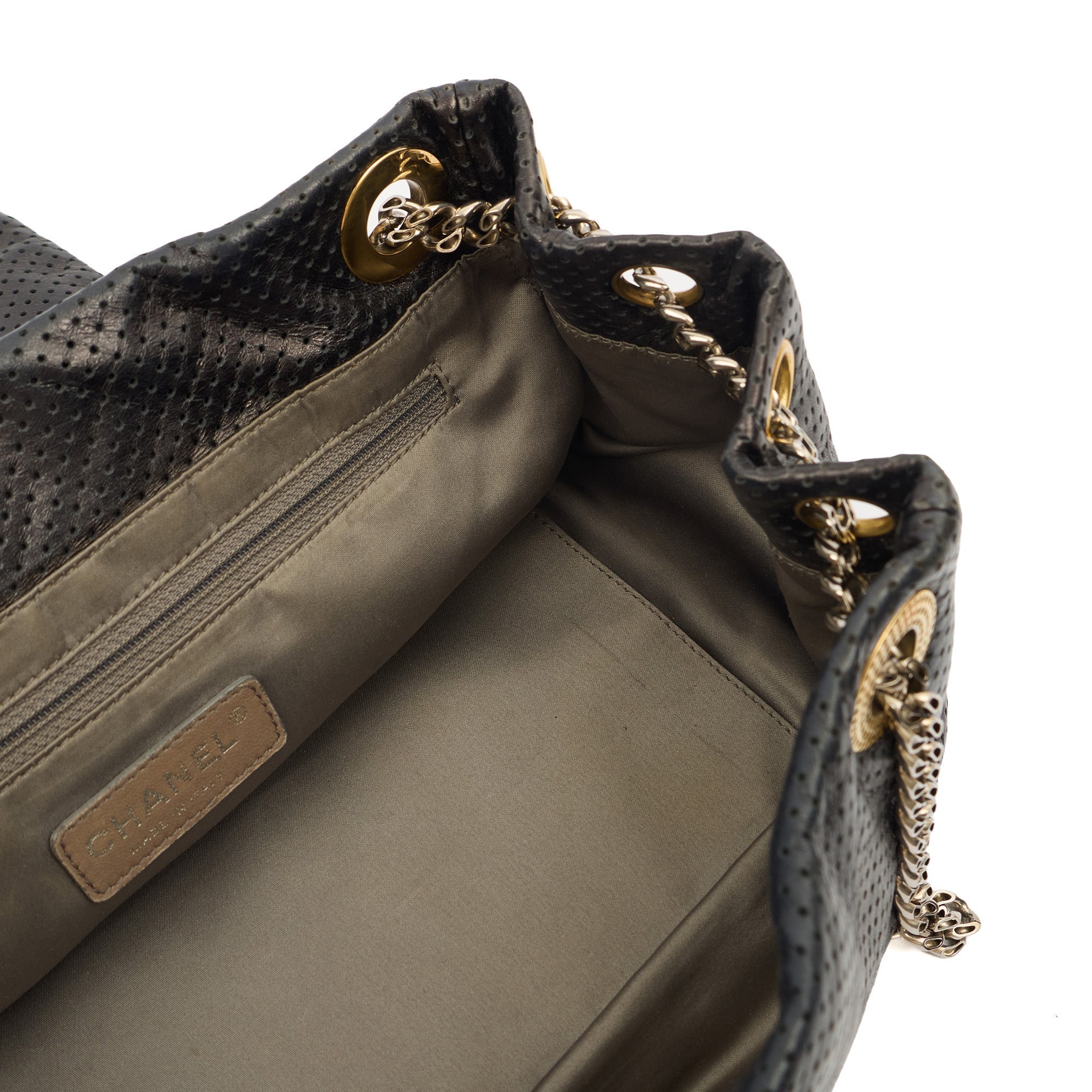 Chanel Shoulder Bag Reissue Accordion Flap in Black, Leather — Alternate View 8