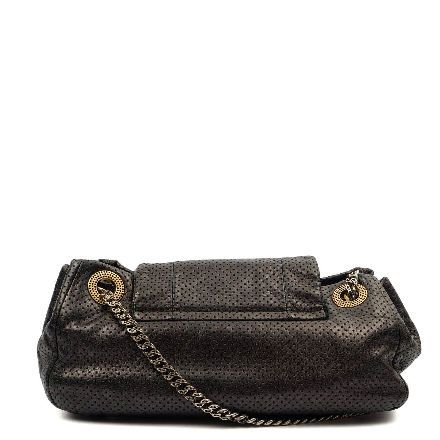Chanel Shoulder Bag Reissue Accordion Flap in Black, Leather — Back View