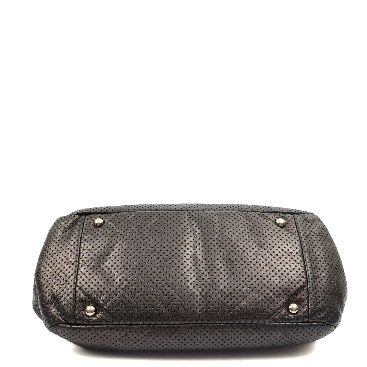 Chanel Shoulder Bag Reissue Accordion Flap in Black, Leather — Top View