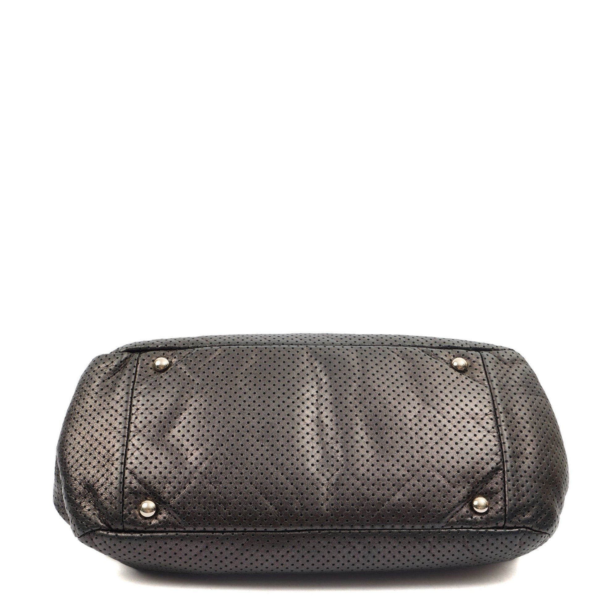 Chanel Shoulder Bag Reissue Accordion Flap in Black, Leather — Top View